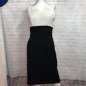 Studio One Black White Sleeveless Sheath Dress - Size 6